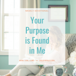 Your Purpose is Found in Me